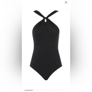 Zimmermann Black Halter Neck Swimsuit. New